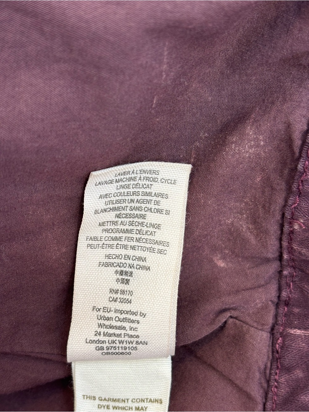 Free People Golden Quills Military Parka Jacket Size S Boho Merlot Burgundy - Picture 13 of 14